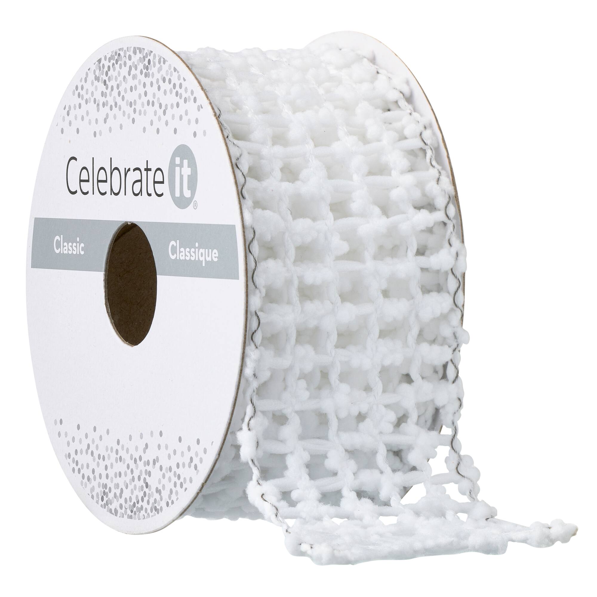 1.5'' x 3yd. Wired Knit Check Ribbon by Celebrate It®
